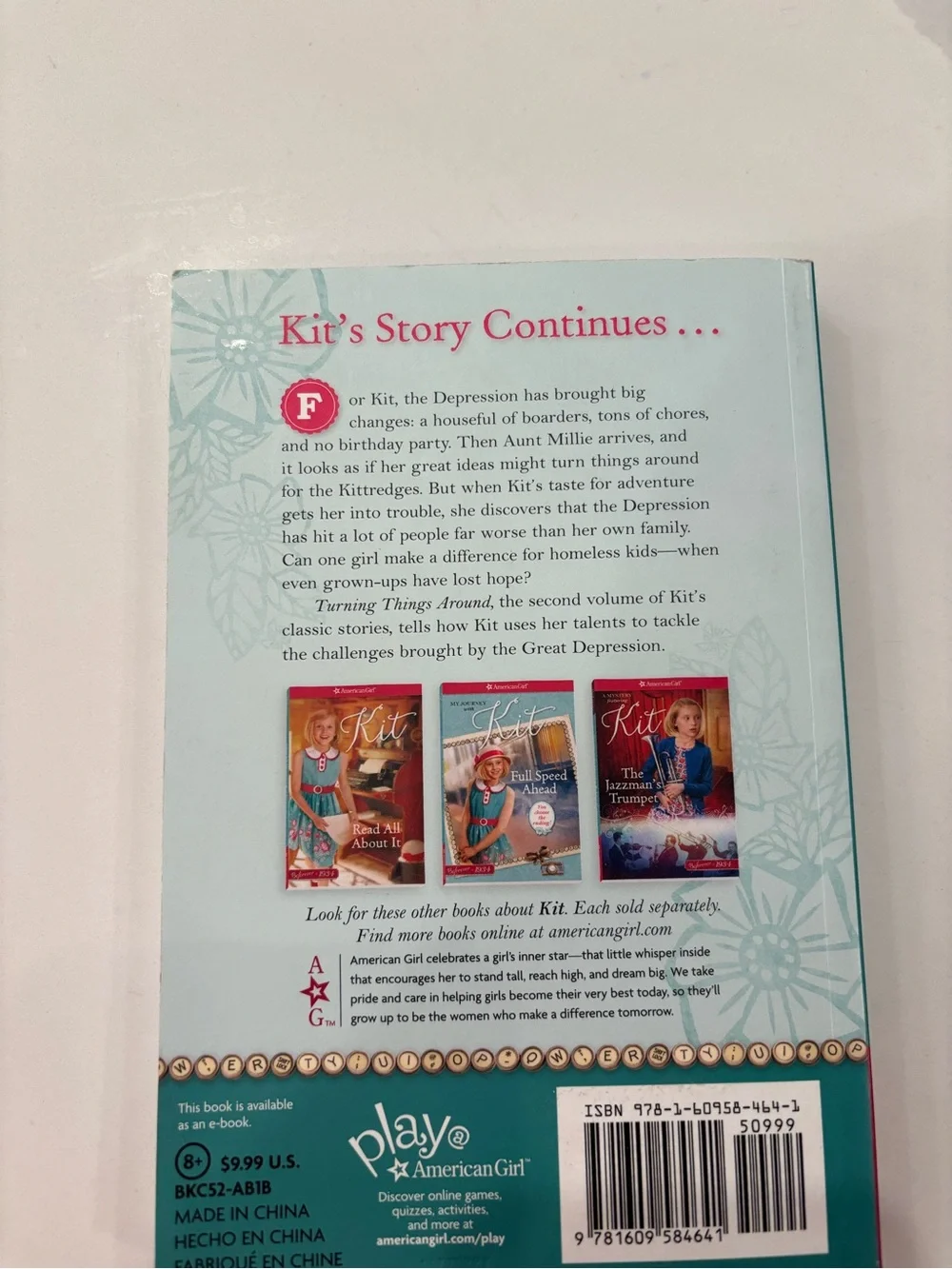 American Girl Kit Book Set - Red, Blue, Green Covers